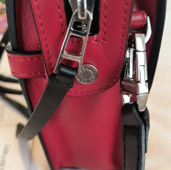 Zadig & Voltaire ❤️‍🔥 Red Calf Leather Crossbody Bag - Picture 7 of 16